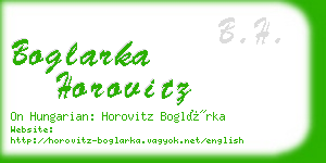 boglarka horovitz business card
